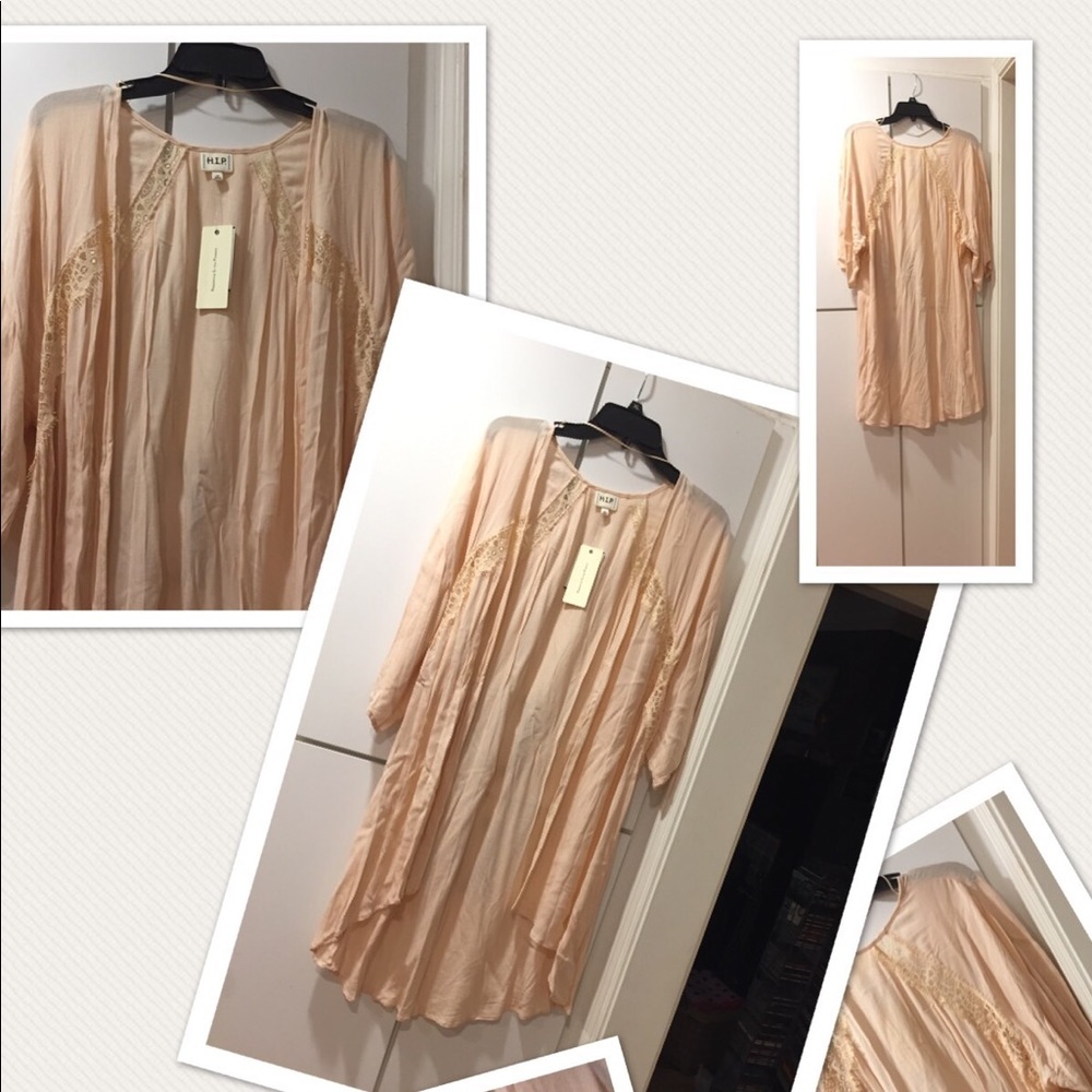 H.I.P. Lightweight Duster Pale Peach 0X - NWT